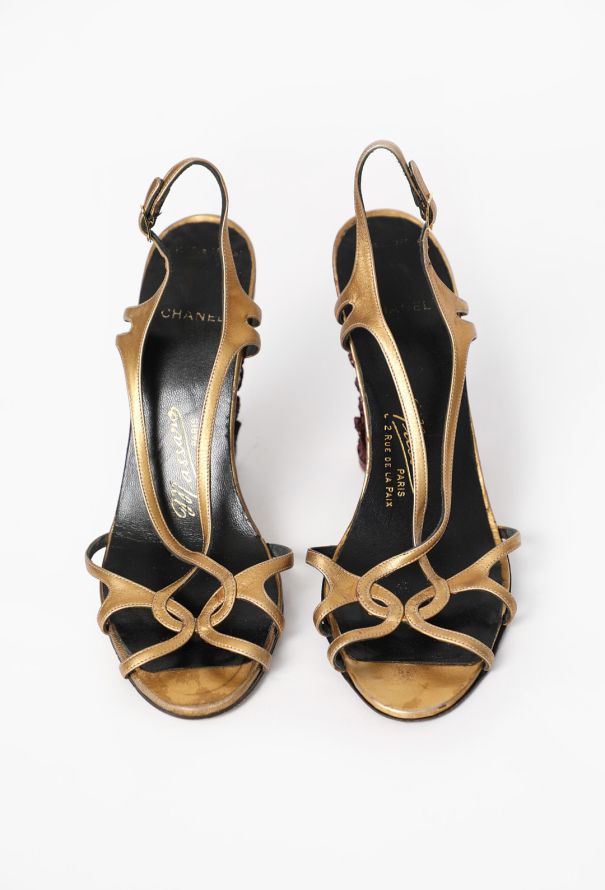 Chanel Massaro Strappy Metallic Sandals, Pre-Fall 2010 - 3
