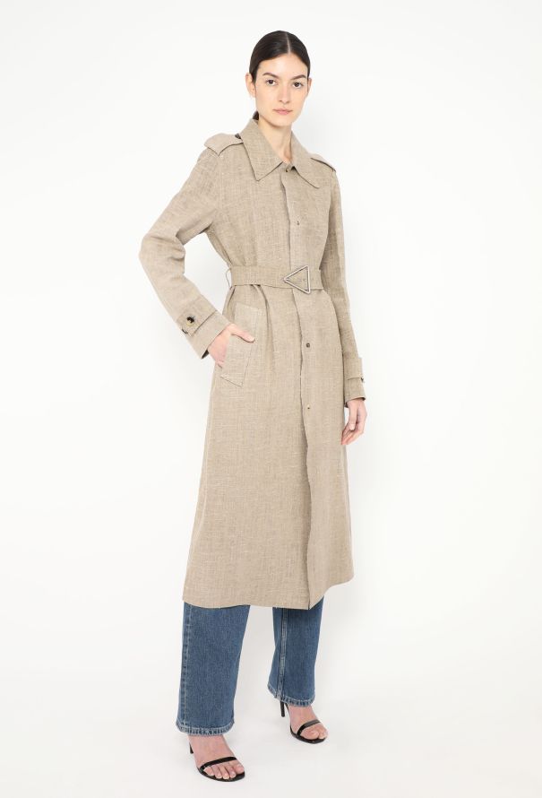 Bottega Veneta Pre-Fall 2019 Belted Linen Trench - 5
