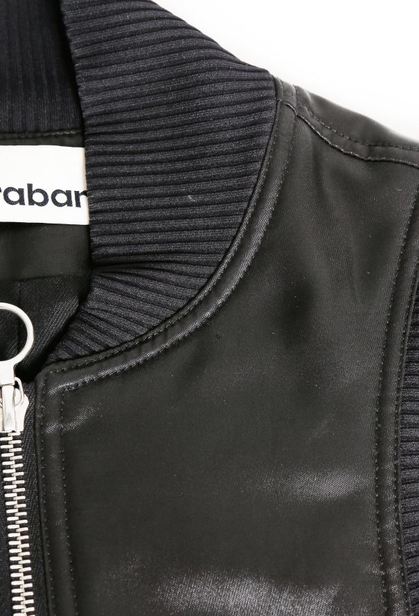 Paco Rabanne Satin Ribbed Bomber Jacket - 6