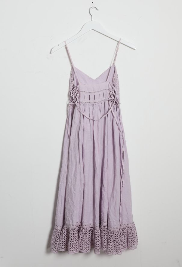 Balenciaga 2004 Flared Eyelet Dress - 10