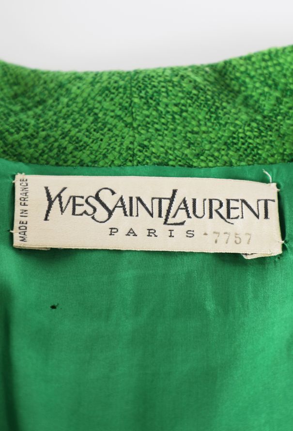Saint Laurent Haute Couture Tweed Safari Top, 1960s - 5