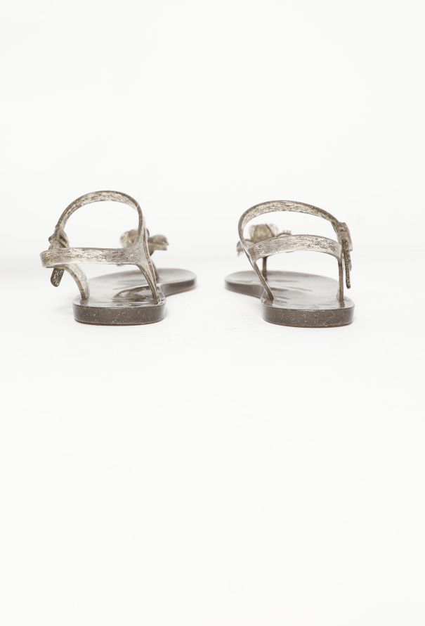 Chanel Iridescent Camélia 'CC' Sandals - 5