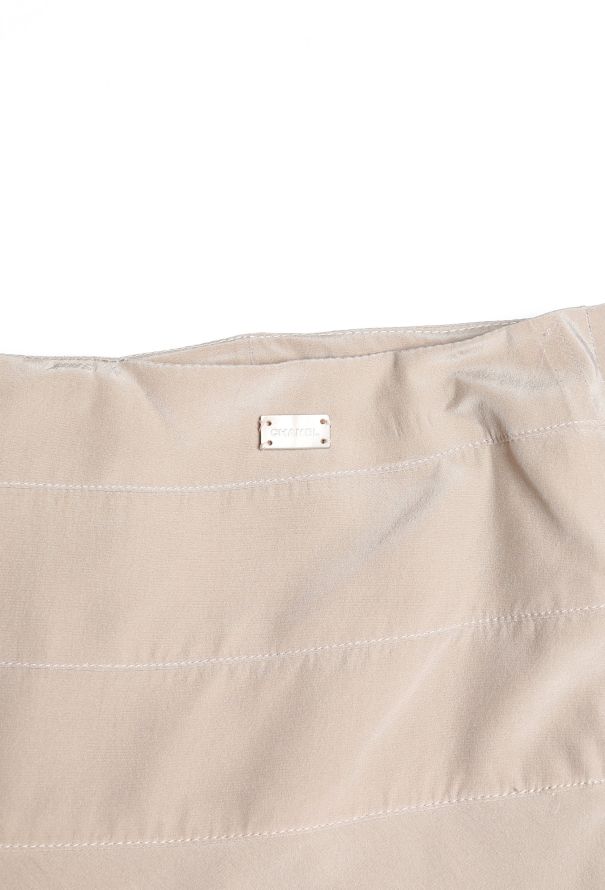 Chanel Taupe brown Flared Silk Skirt - 5