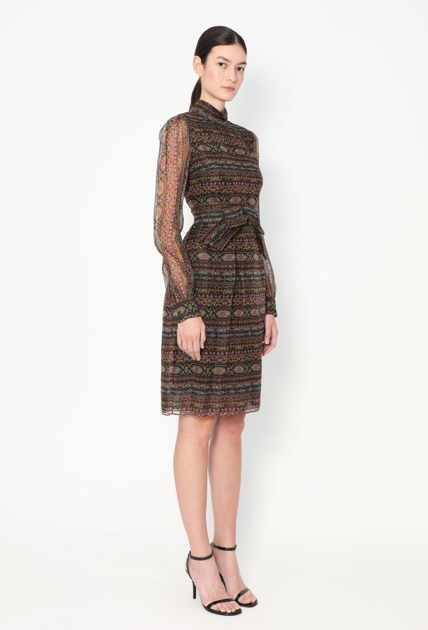 Valentino 2014 Printed Organza Dress - 3