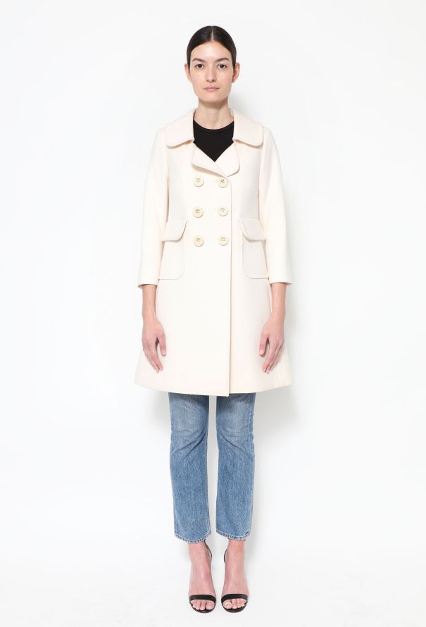 Chloé 2017 Ivory Wool Peacoat - 2