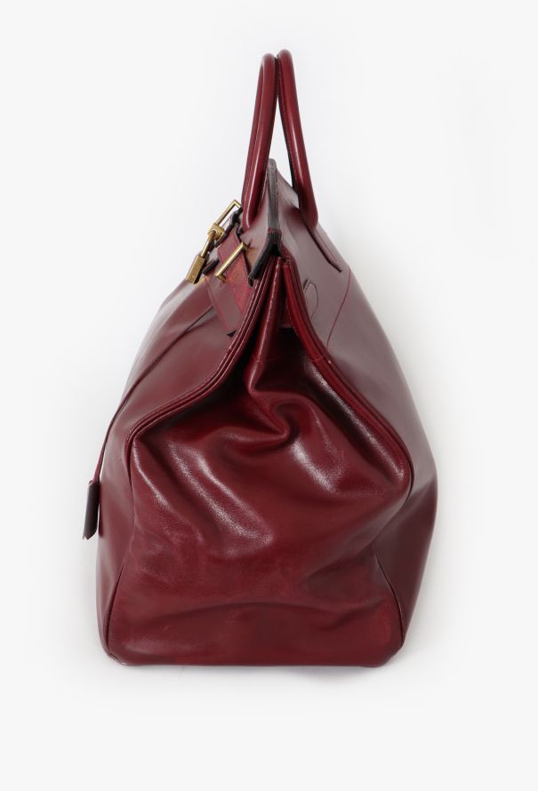 Hermès '80s Rouge H Box Haut à Courroies 50 - 8