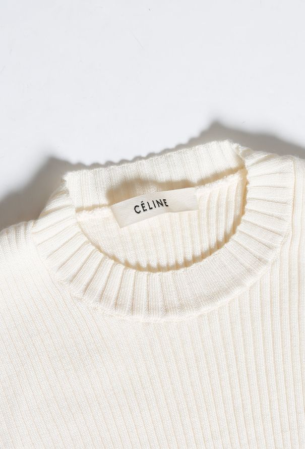 Céline Ribbed Slit Top - 4