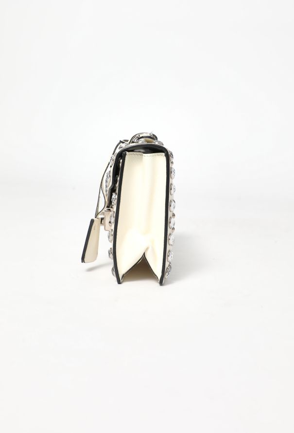 Prada Studded Saffiano Sound Satchel Bag - 6