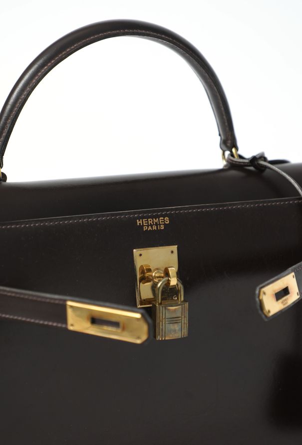 Hermès Rare 1957 Marron Box Kelly Sellier 32 - 14