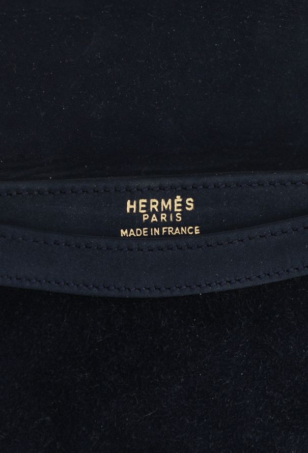 Hermès Rare '70s Bleu Marine Veau Doblis Alcazar Bag - 11