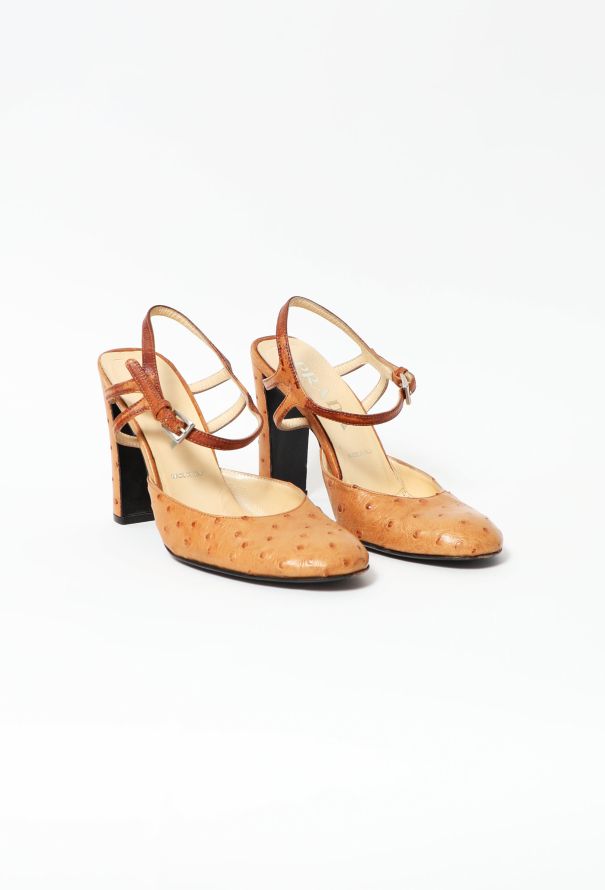 Prada S/S 2000 Ostrich Sandals - 3