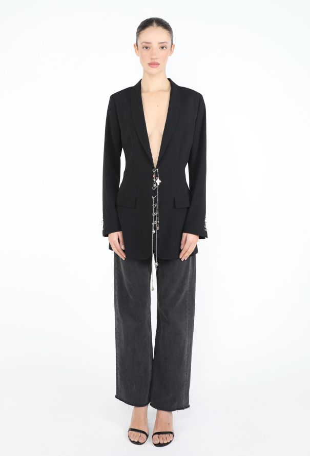 Jean Paul Gaultier RARE Spring 2003 Adorned Shawl Blazer - 3