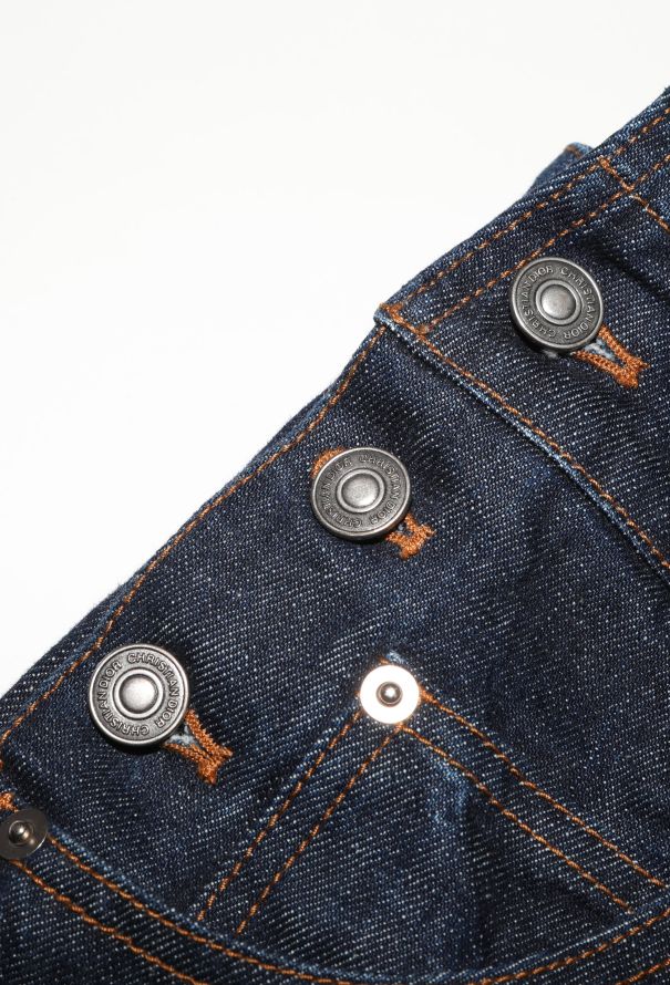 Dior Bootcut Belted Denim Overalls - 8
