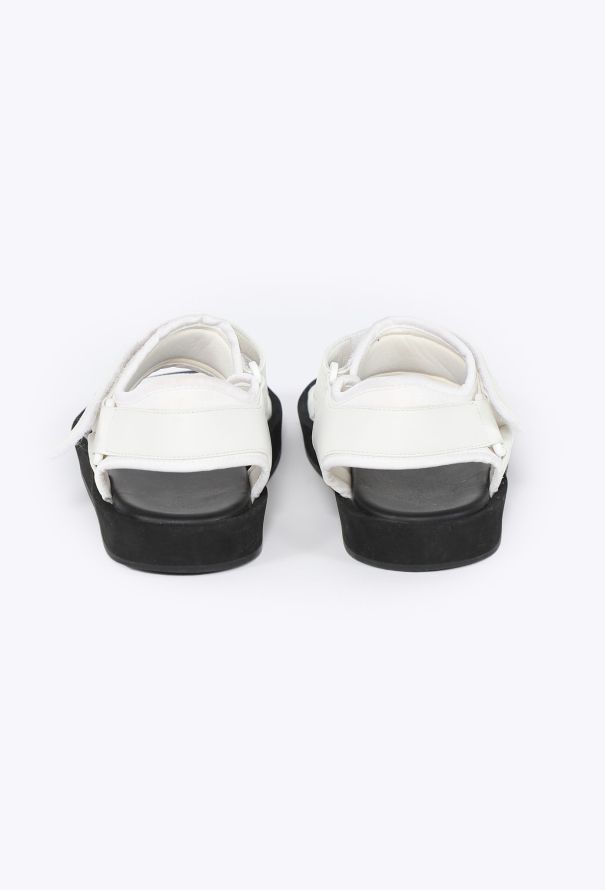 The Row 2020 Leather Hook-and-Loop Sandals - 4