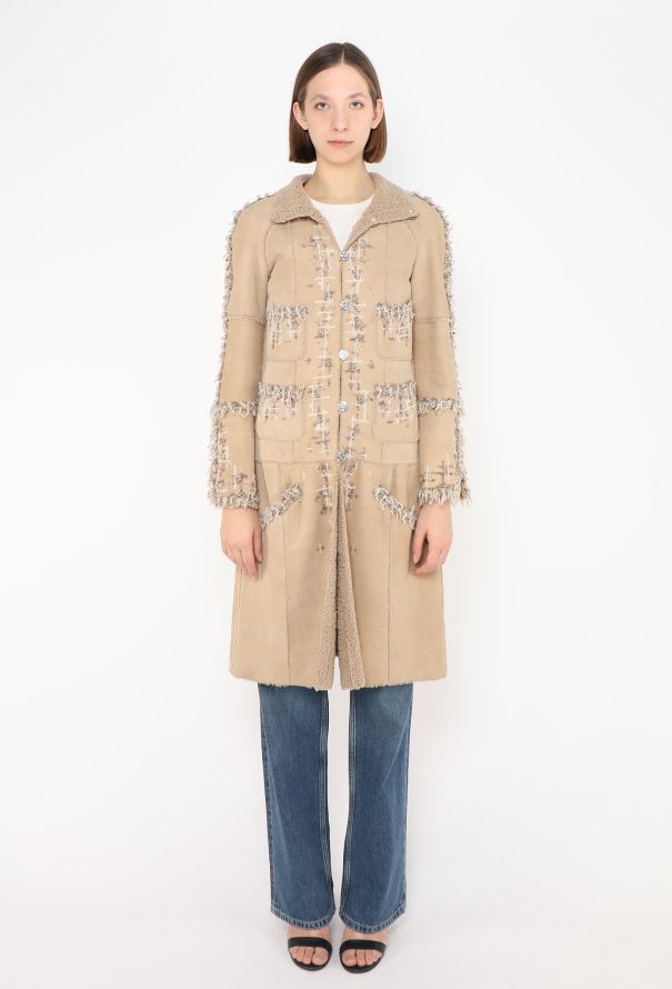 Chanel COLLECTOR F/W 2005 Embellished Shearling Coat - 6