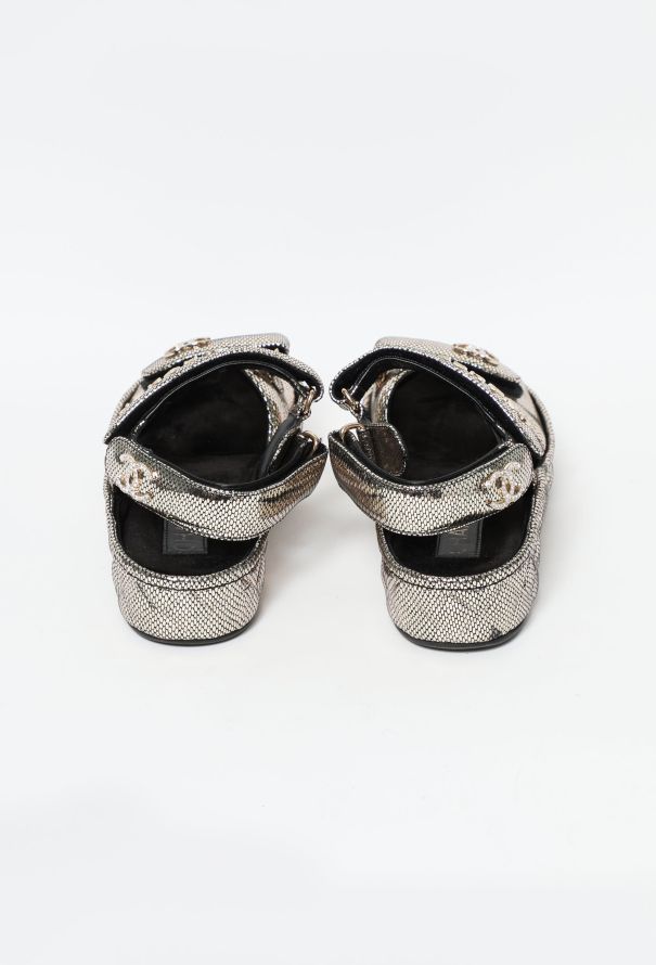 Chanel 2020 Metallic Quilted Sandals - 4