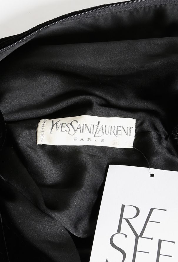 Saint Laurent Vintage Couture Velvet Ruffled Dress - 5
