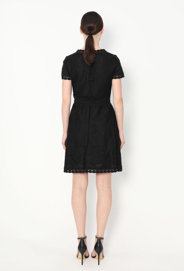 Valentino S/S 2012 Crochet Lace Dress Black - 6