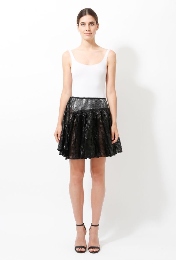Alaïa Laser-cut Pleated Skirt - 3