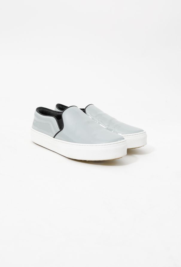 Céline Sky Blue Patent Slip-On Sneakers - 3