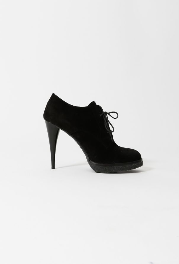 Balenciaga Lace-Up Suede Booties - 1