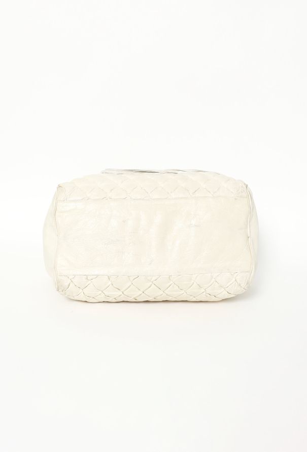 Balenciaga Motocross Quilted Bowling Bag White - 5