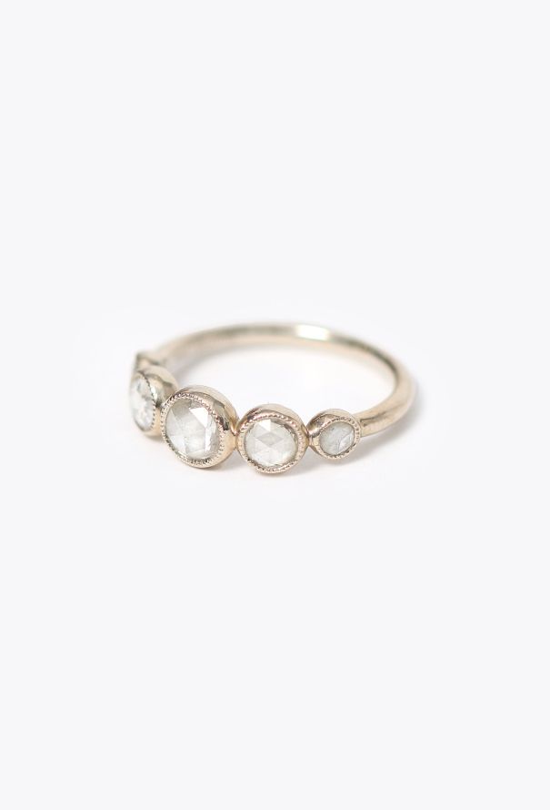 Vintage Fine Jewelry Fred Leighton 18K White Gold & Rose-Cut Diamond Ring - 2