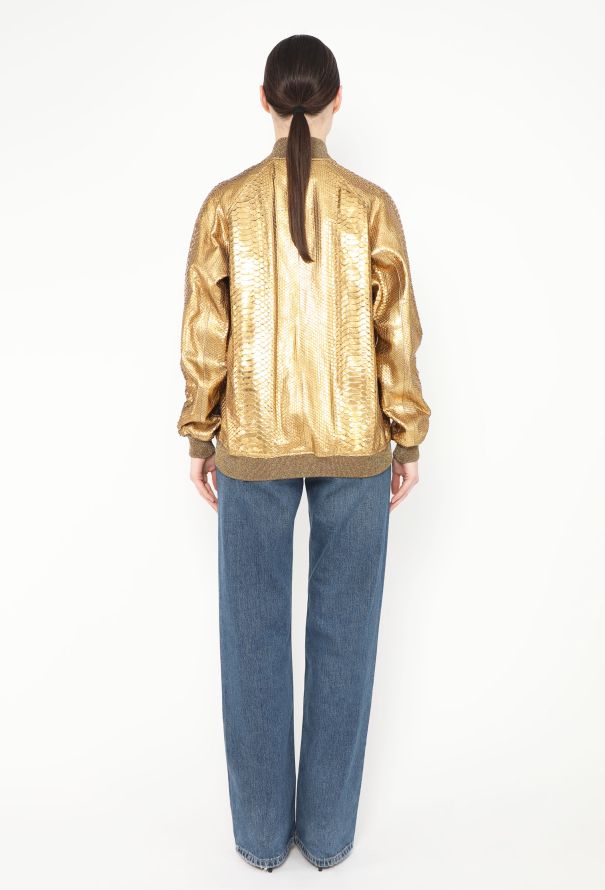 Saint Laurent S/S 2016 Python Bomber Jacket - 6