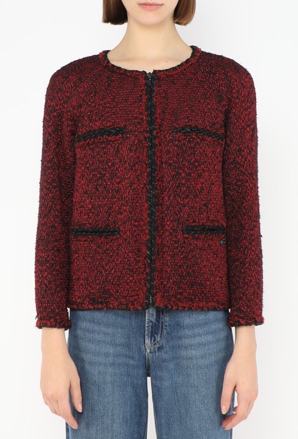 Chanel Braided Trim Tweed Jacket - 4