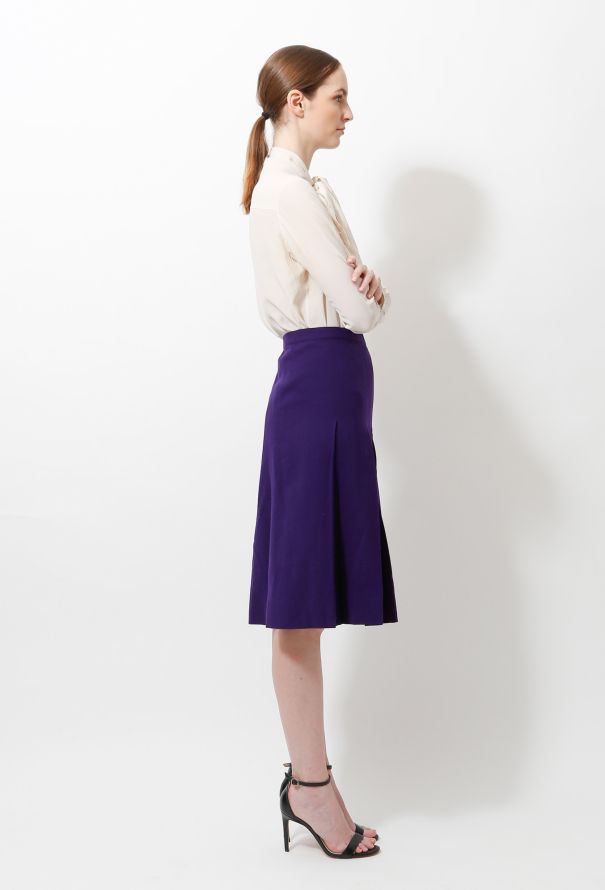 Saint Laurent 70s Box Pleated Skirt - 3