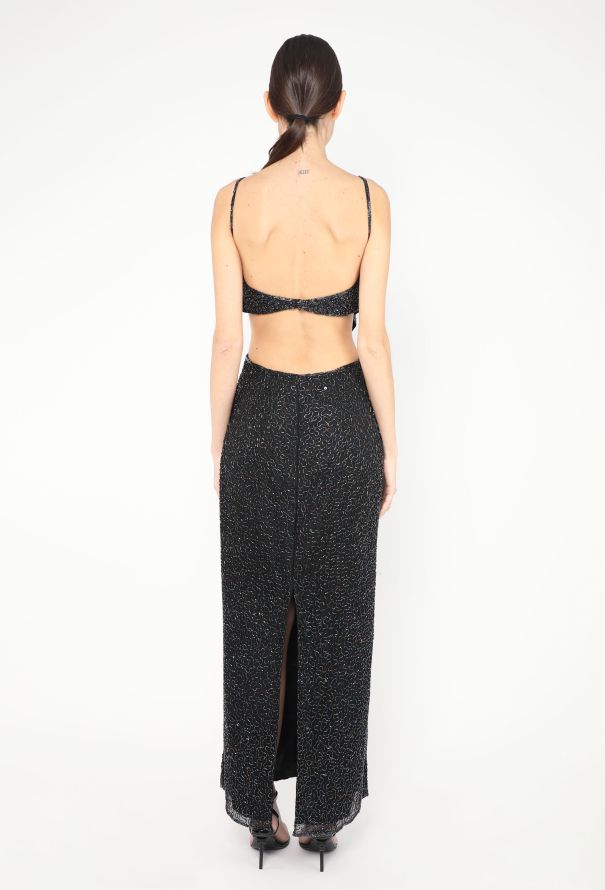 '90s Beaded Cut-Out Gown - 4