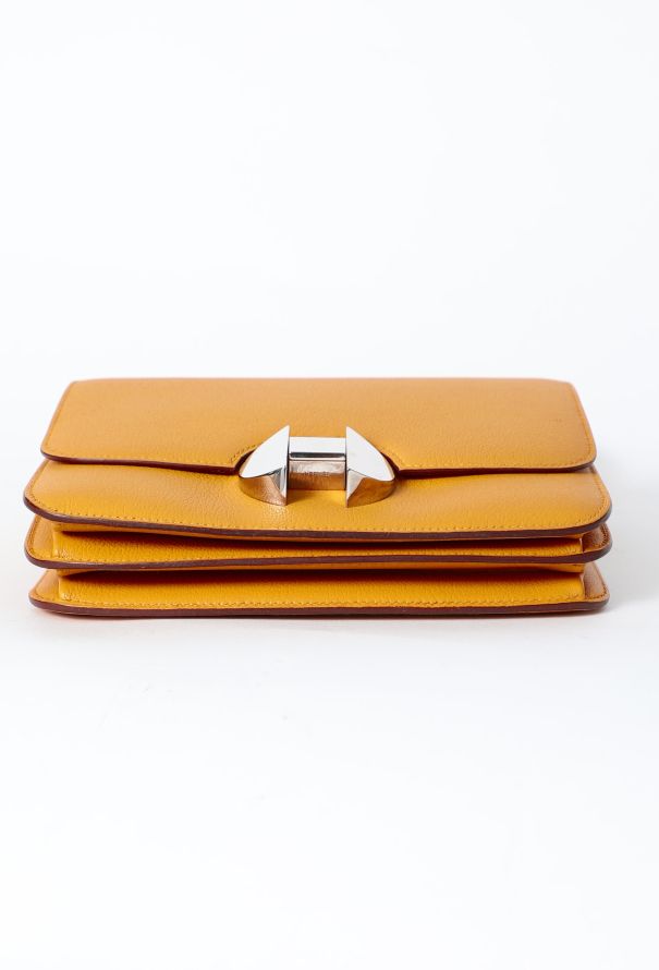 Hermès S/S 2018 Jaune Ambre Evercolor 2002 Bag - 7