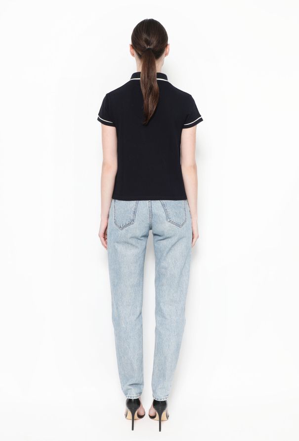 Céline 2021 Navy Piqué Triomphe Polo - 3