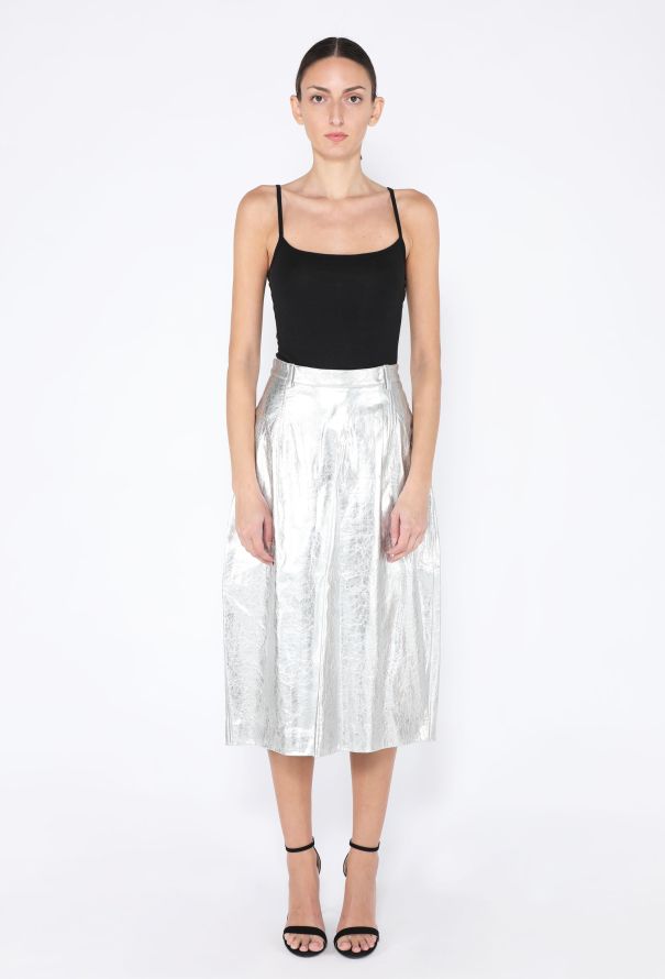 Balenciaga Leather Midi Skirt, 2021 - 2