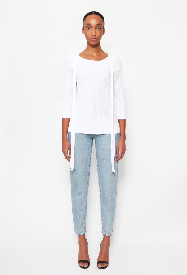Chanel Ribbed Lavallière Top - 2