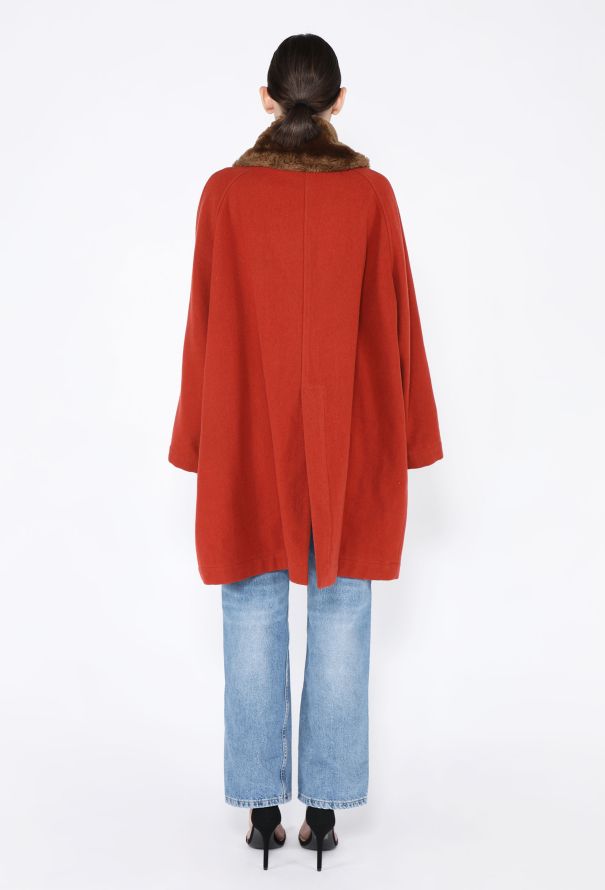 Romeo Gigli 1993 Faux Shearling Peacoat - 6