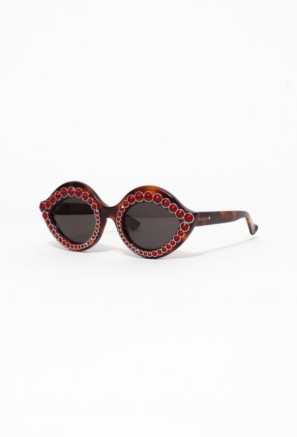 Gucci Strass Lip Cat-Eye Sunglasses - 2