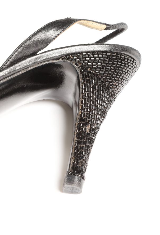 Chanel '80s Couture Embellished Slingbacks - 7