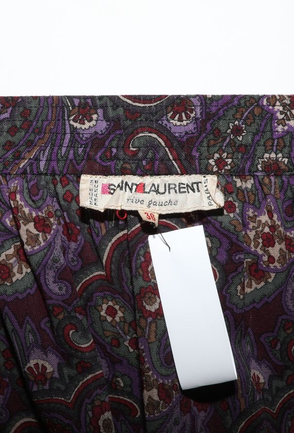 Saint Laurent RARE Fall 1976 Russian Paisley Skirt - 5
