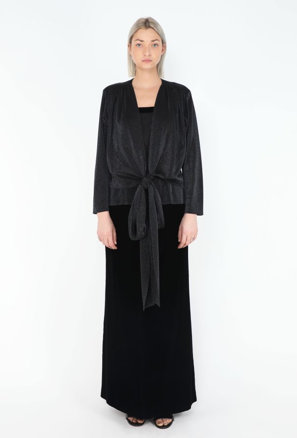Saint Laurent '90s Iridescent Lurex Gown Ensemble - 3