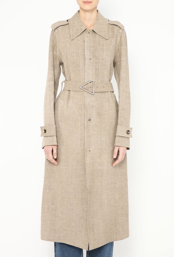Bottega Veneta Pre-Fall 2019 Belted Linen Trench - 4