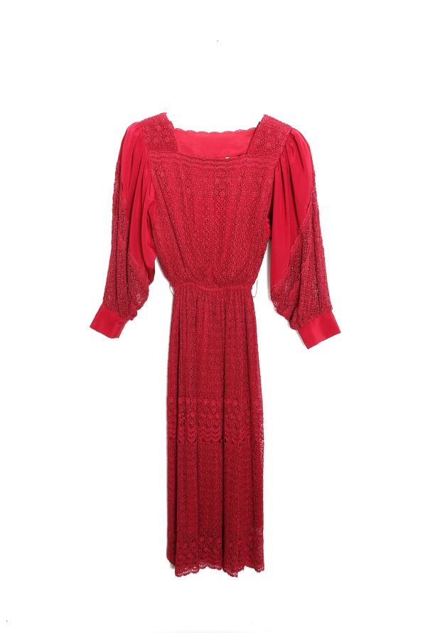 Floral Lace Crêpe Dress - 7