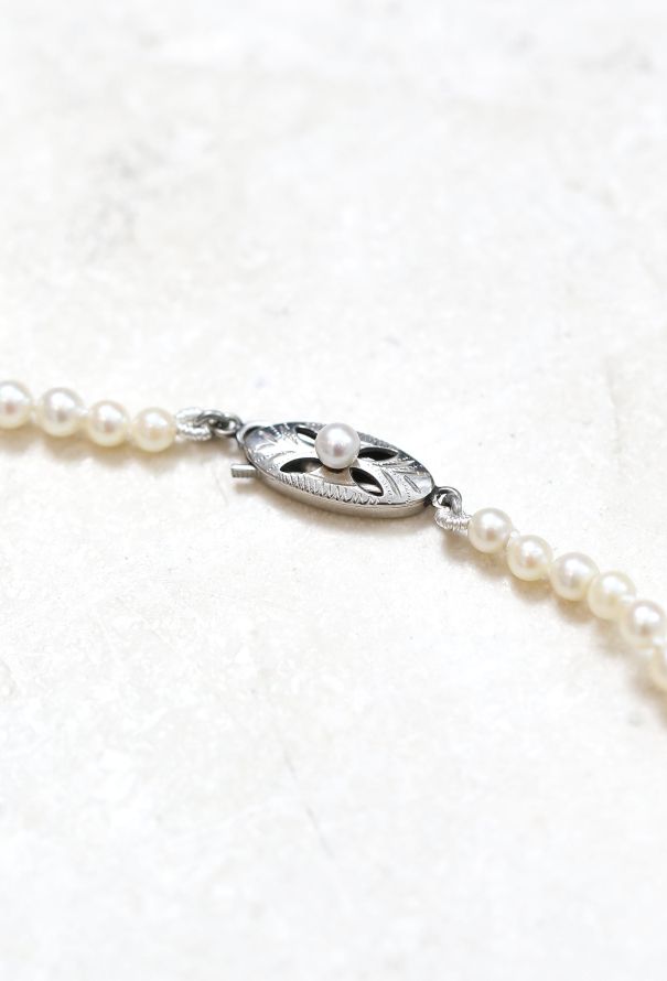 Vintage Fine Jewelry 1920s Cultured White Pearl Necklace - 4