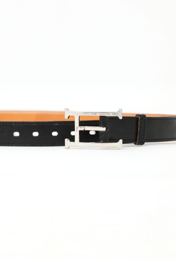 Hermès Chamois 'H' Leather Belt - 4