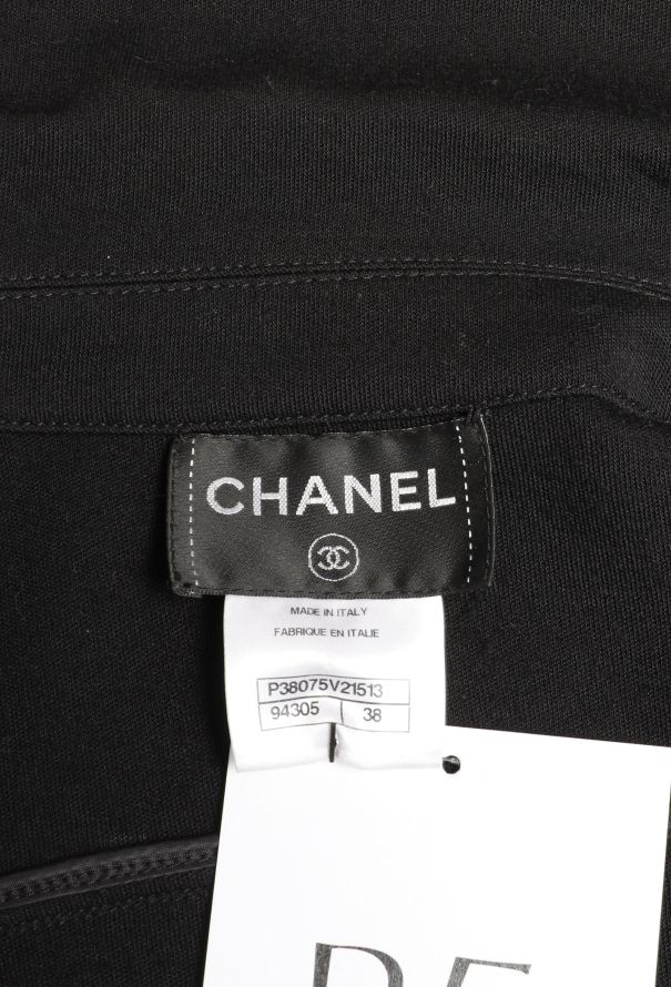 Chanel Quilted 'CC' Biker Jacket Black - 8