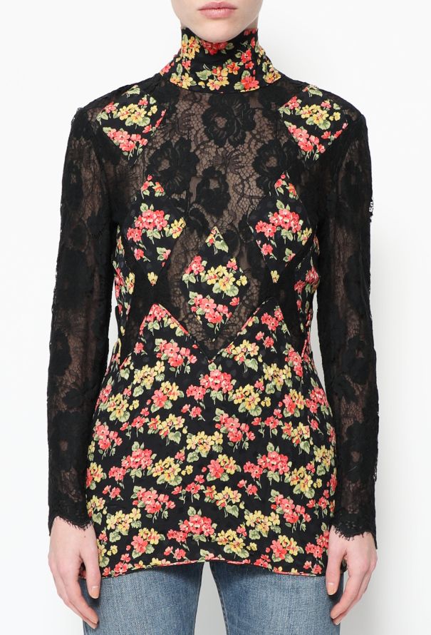 Valentino Vintage Floral Lace Top - 1