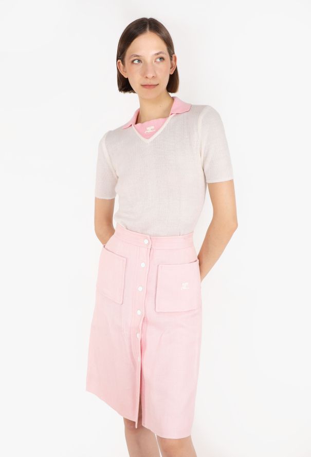 Courrèges Bicolor Mod Skirt Ensemble, 1960s - 1