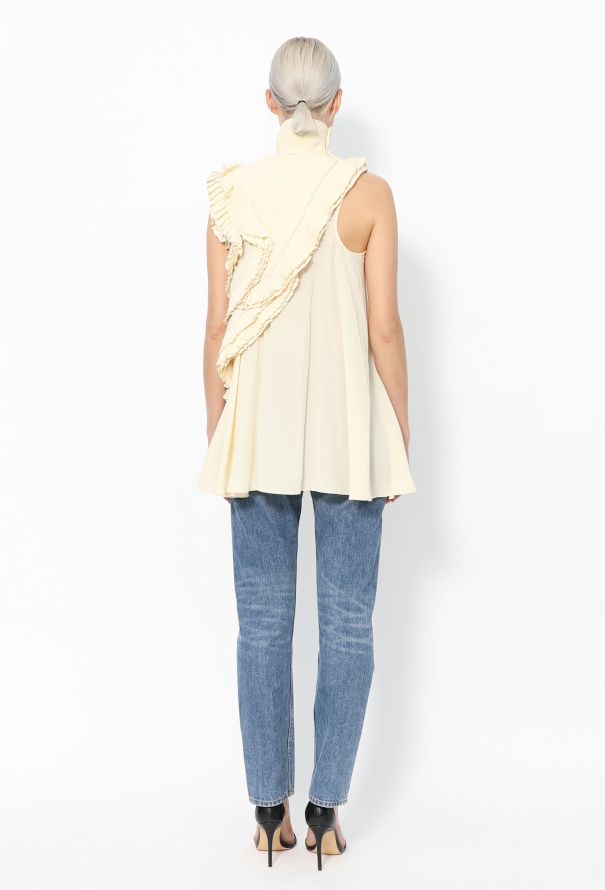 Givenchy Embroidered Ruffled Silk Tunic - 4