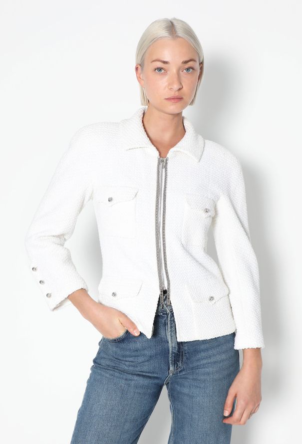 Chanel 2011 Iridescent Bouclé Chainlink Jacket - 3