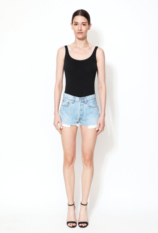 Levi's Distressed 501 Denim Mini Shorts - 2